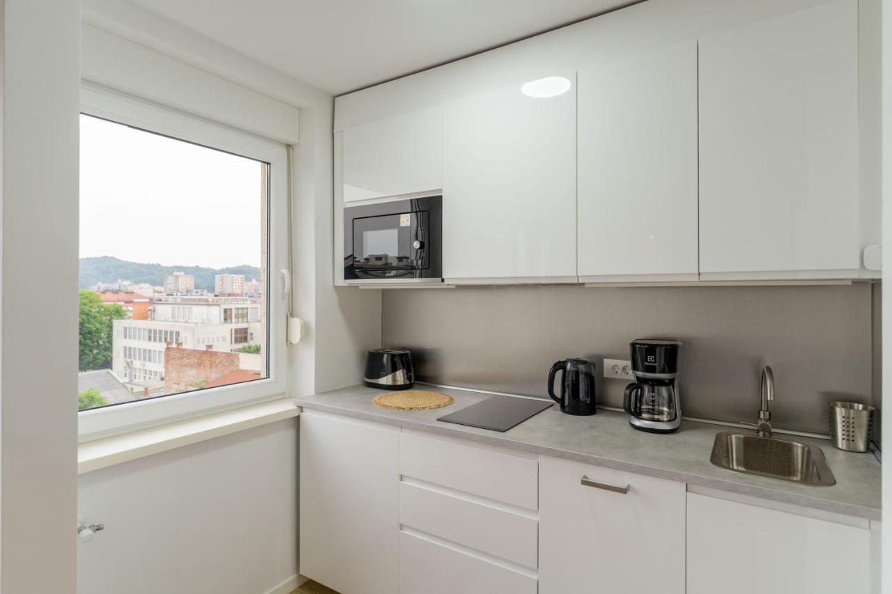 Elegant Tour As Studio Gilly With Open Views And A Balcony In The Center Любляна Экстерьер фото